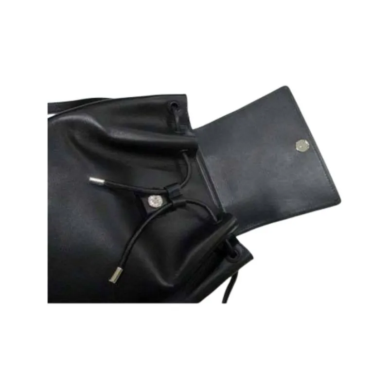 KARL LAGERFELD Cow Leather Backpack Women's Black-3