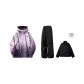 Clothing Sets[Gradient Purple Windbreaker Jacket+Black Pants][Includes Polar Fleece Liner]