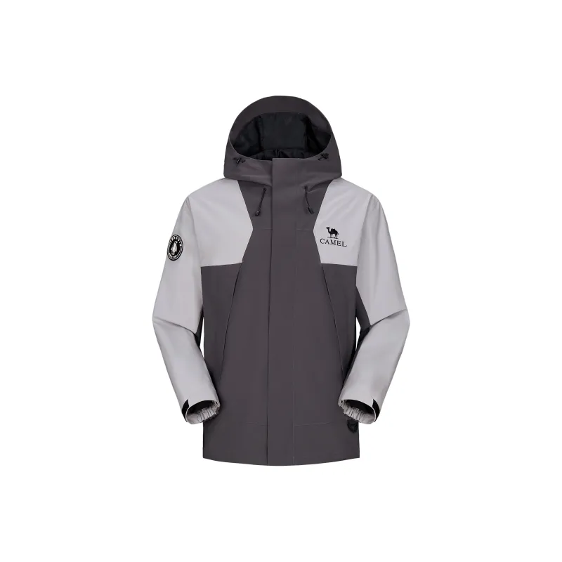 QIE Outdoor Multicolor Waterproof Windproof Abrasion Resistant Adjustable Hooded Single Layer Windbreaker Jacket Unisex-4