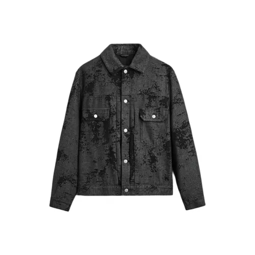 ZARA Denim Jackets Men Black