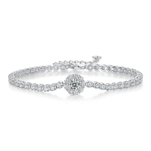 Syrup S925 Silver Moissanite Bracelets Women's