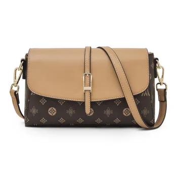 Old Man's Head Synthetic Leather Crossbody Bag Regular Women's Coffee