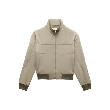 SAINT LAURENT Zip Up High Neck Teddy Jacket