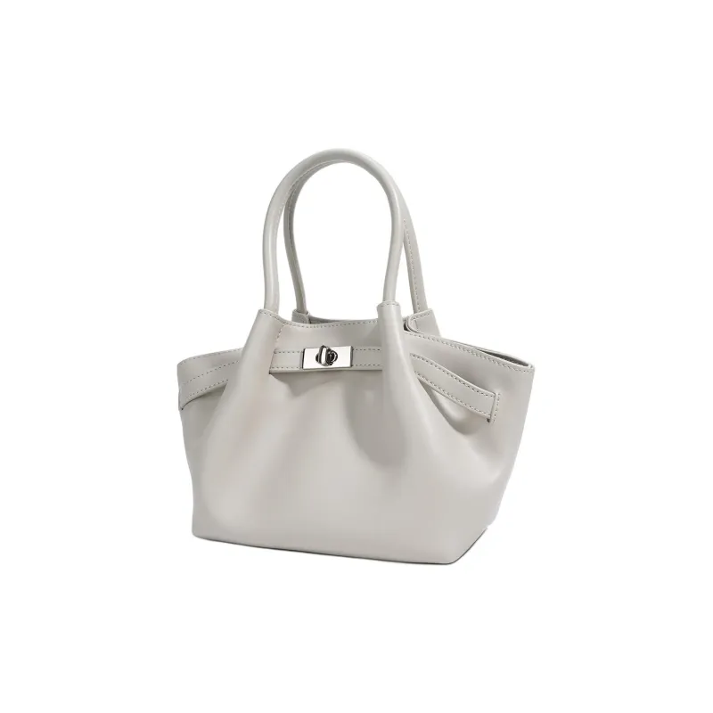 COURONNE Cow Leather Basket Bag, One Shoulder Handbag Women's Multicolor-1