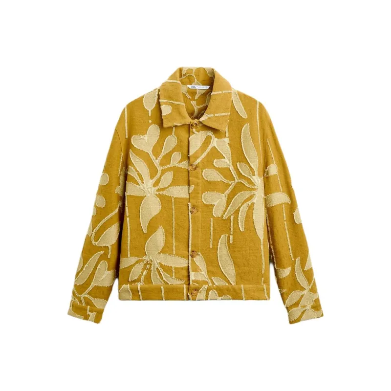ZARA Jackets Coats Men's Mustard-0