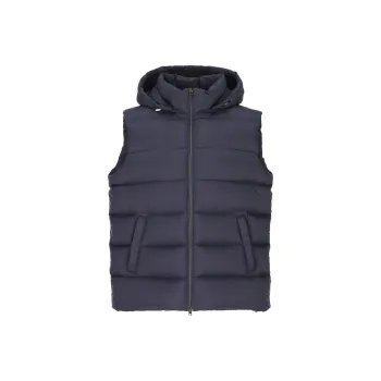 HERNO Hooded Zip Up Vest