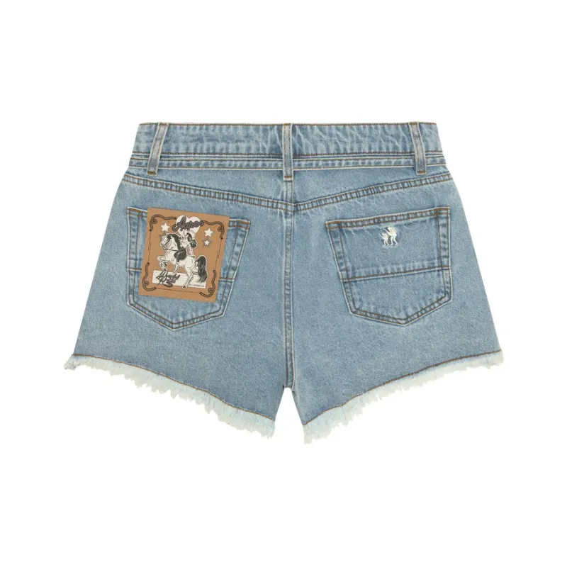 Aape SS25 Denim Shorts Women's Blue-1