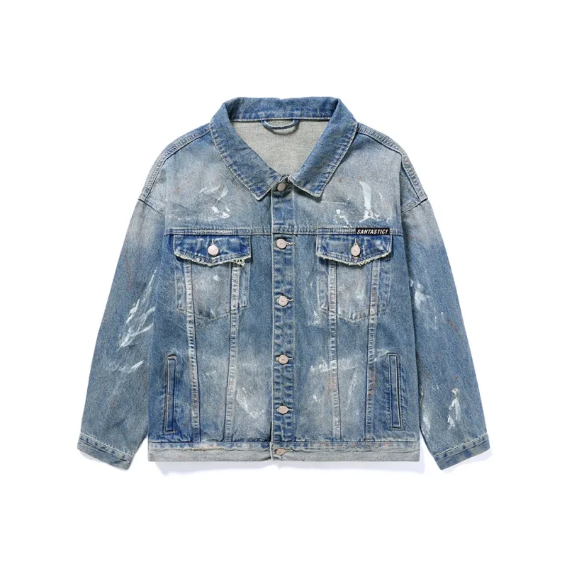 SANTASTIC Denim Jacket Men's Washed Color-0