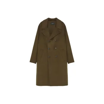 Yves Salomon Coats Men Khaki