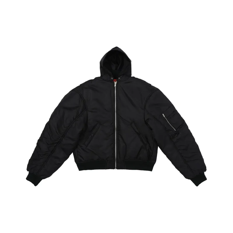 11ESTRANGER Puffer Jacket Unisex Black-0