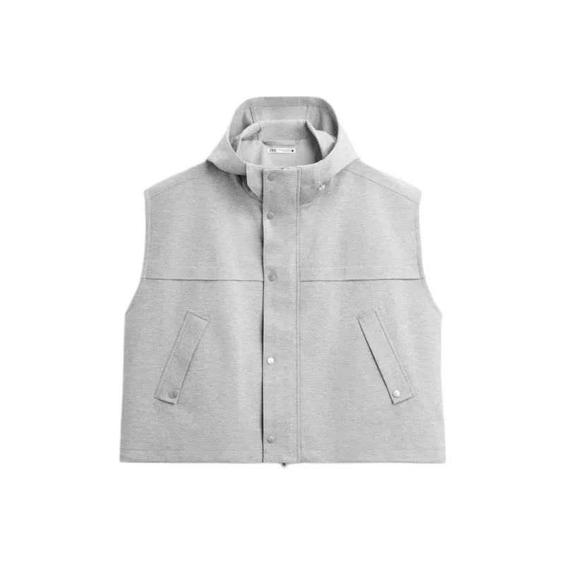 ZARA Vests Men Light Gray-0