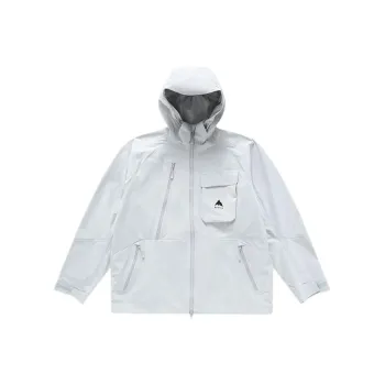 BURTON DRYRIDE 3L Water Resistant Windproof Breathable Water Repellent Windbreaker Jacket Men's White