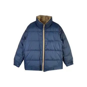 Burberry Puffer Jacket Unisex Blue