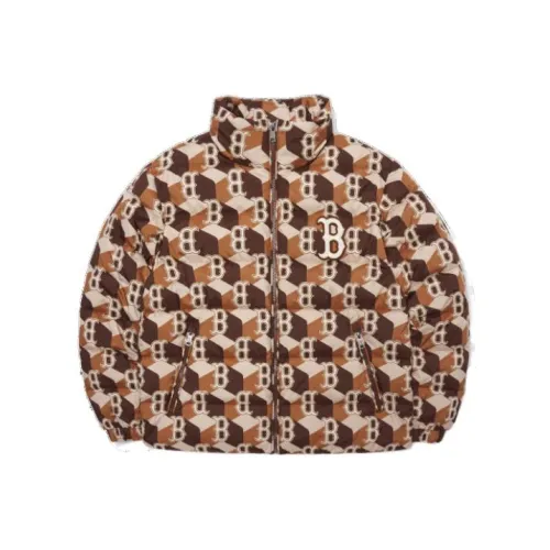 MLB SS23 Down Jacket Cropped Unisex Brown
