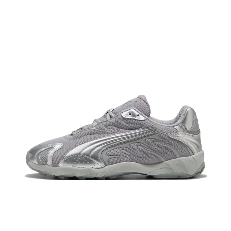 PUMA Inhale Anti Slip Wear Resistant Low Top Casual Running Shoes Unisex Silver Gray-0