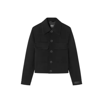 VERSACE Wool-blend Twill Blouson Jacket