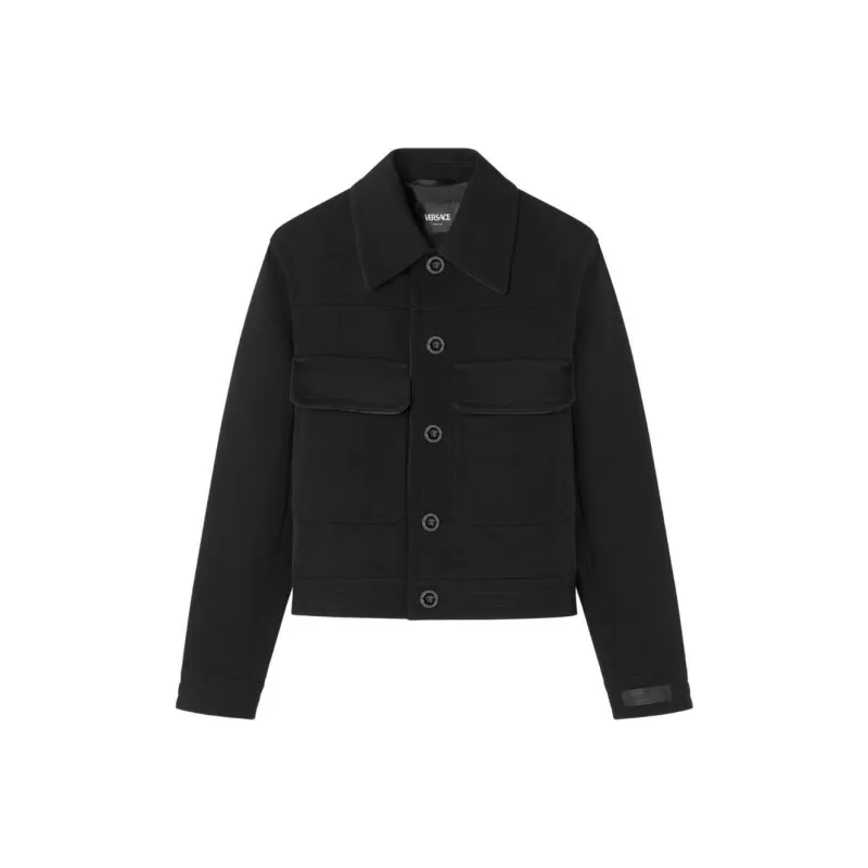 VERSACE Wool-blend Twill Blouson Jacket-0