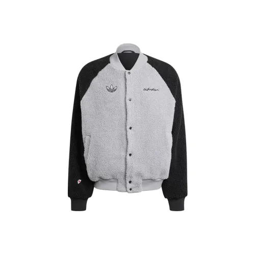 Adidas Originals Mickey Mouse Co brand SS24 Velvet feel Coat Men's Gray