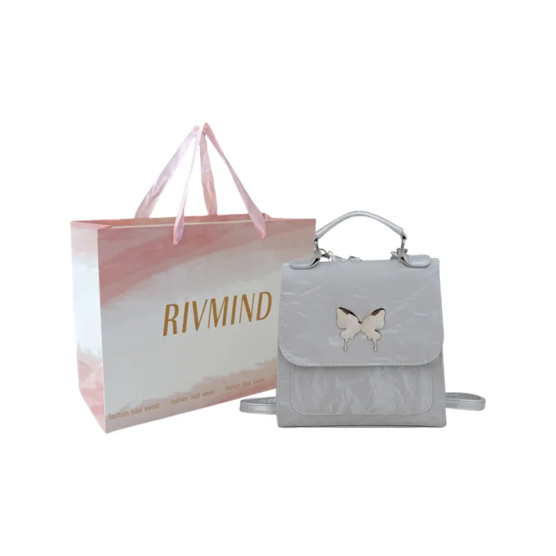 RIVMIND PU Double Shoulder, One Shoulder Handbag Regular Women's White/Black/Green/Blue/Pink/Silver Gray-16