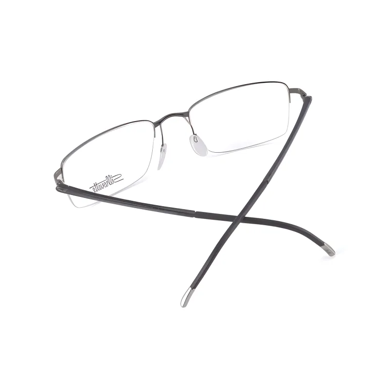 SILHOUETTE High Tech Titanium Browline Eyeglass Frames Men's Gray-2