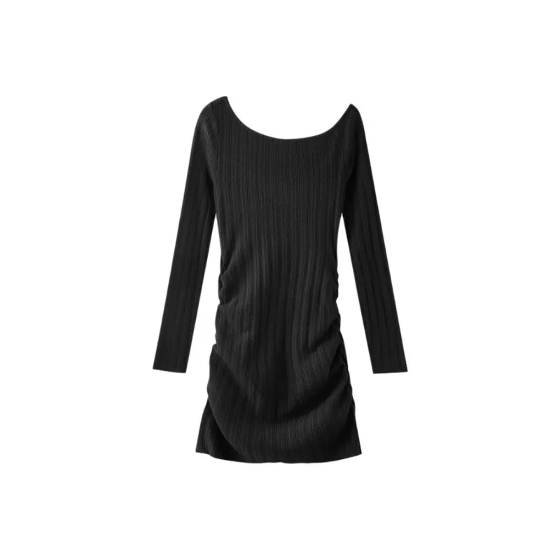 Three Blessings Long Sleeved Dress Women's Black-1