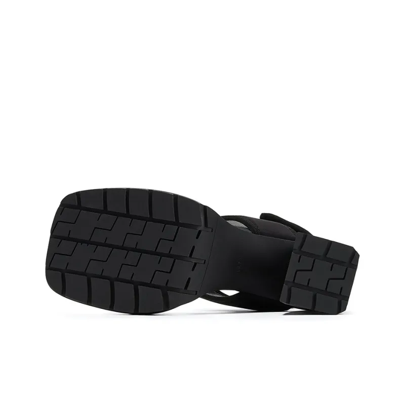 GG CC Chunky Heel One Strap Sandals 9.5cm Women's-4