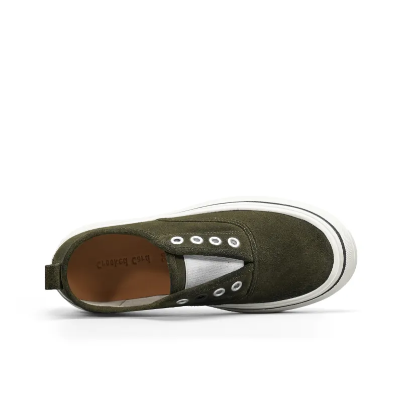 CROOKED CARD Slip Resistant Height Increasing Abrasion Resistant Low Top Skateboard Shoes Women's-12