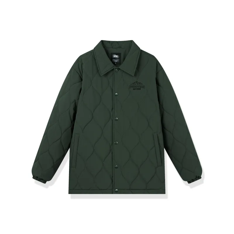 QIAODAN Puffer Jackets Men Moon Gray Green-0