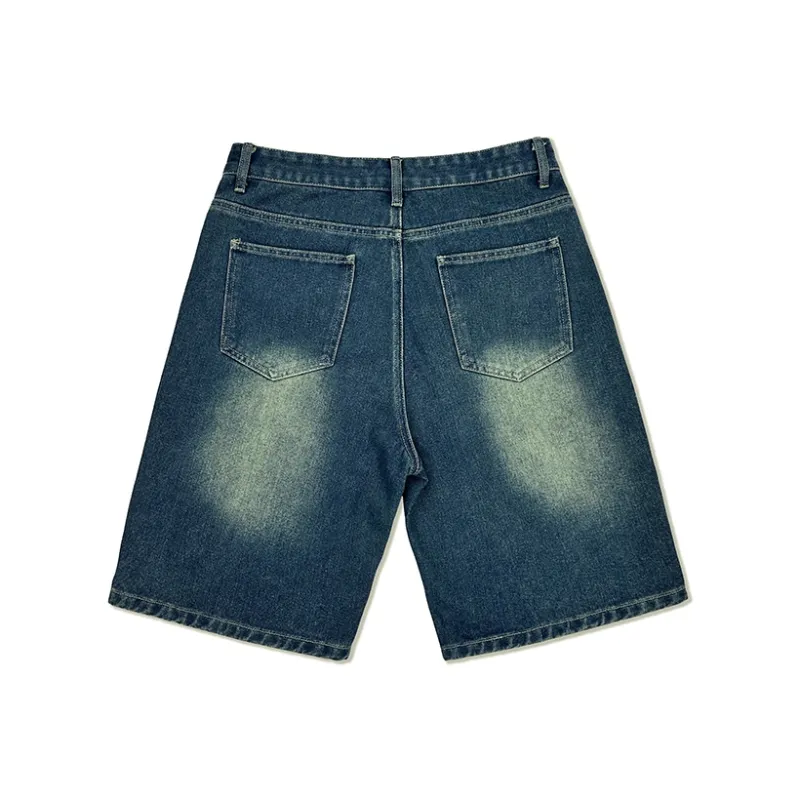 MIIOW Trendy Party Collection Cooling Summer Collection Denim Shorts Unisex Nostalgic Green-1