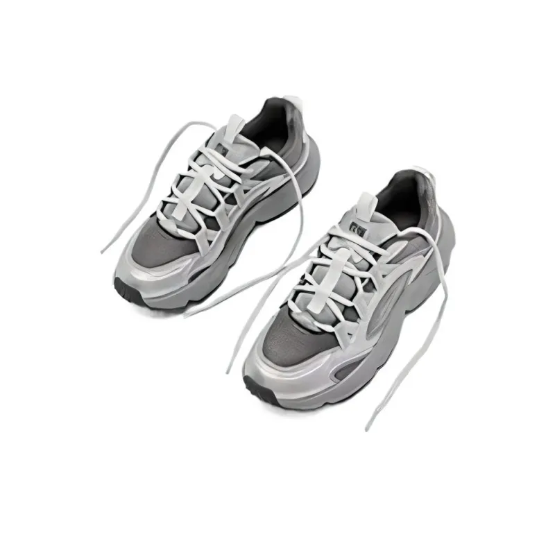 QIAODAN Star Moon Breathable Lightweight Height Increasing Low Top Chunky Sneakers Women's Shark Gray-2