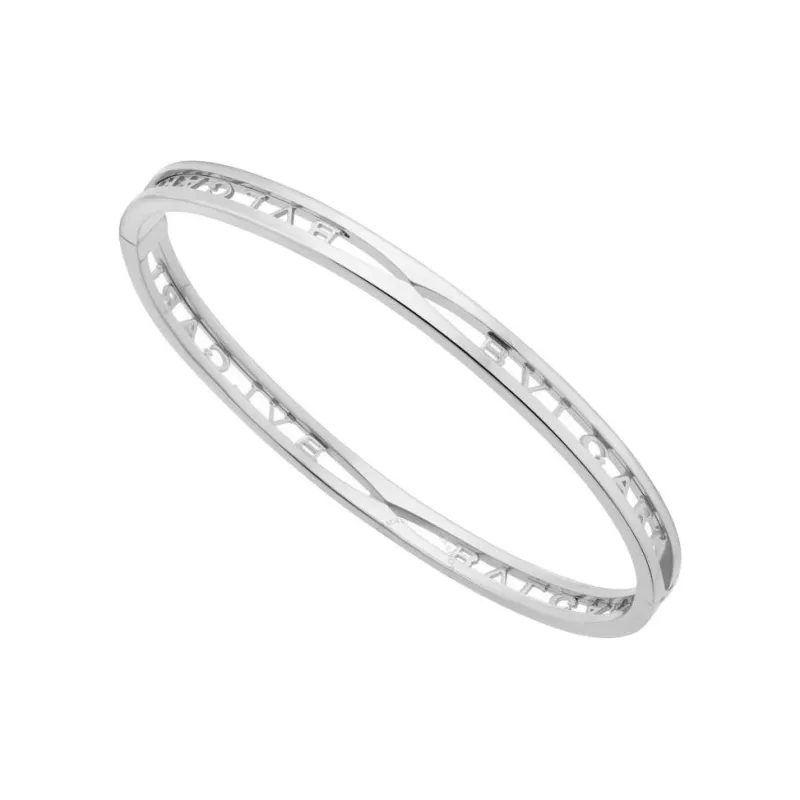 BVLGARI 18K White Gold Bangles Women's Silver-1