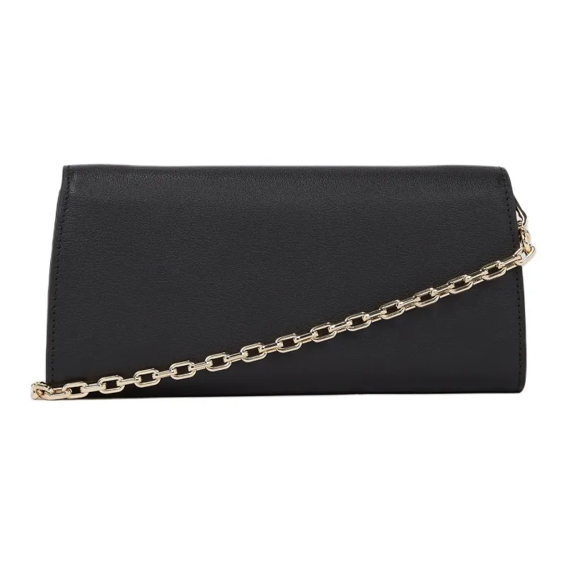 KARL LAGERFELD K/SIGNATURE Cow Leather Shoulder Bag Women's Black Gold-1