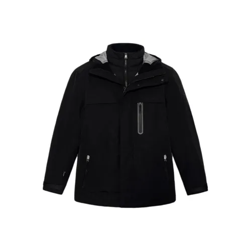 Timberland City Outdoor Waterproof And Windproof To Keep Warm Windbreaker Jacket Men's Black