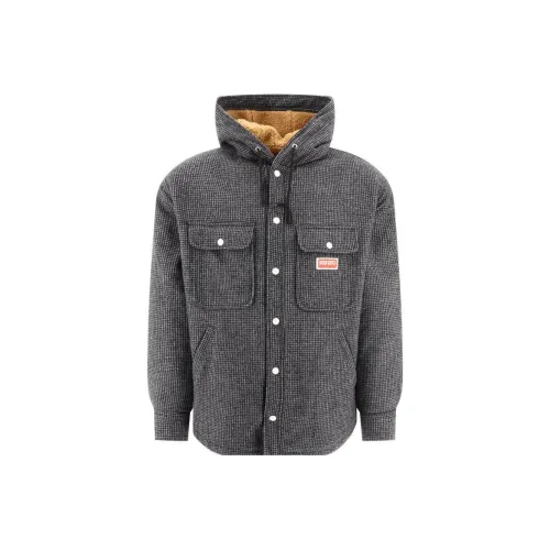 KENZO Checked Hooded Overshirt