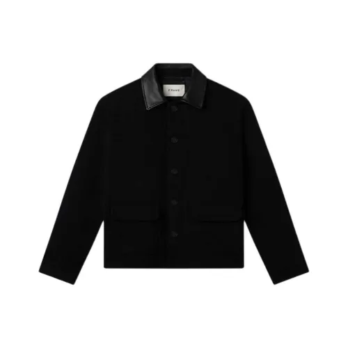 check-print FW24 suedes Coats Men's Black