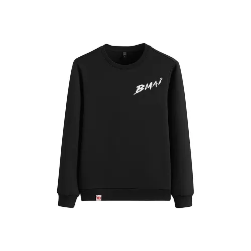 BMAI Sports Knitted Fabric Pane Sweatshirt Men's Black