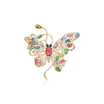VIOLET Synthetic Cubic Zirconia Brooches Women's