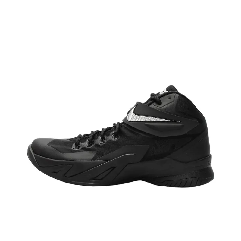 Nike Zoom Soldier 7 Anti Slip Wear Resistant High Top Basketball Shoes Men's Black-0