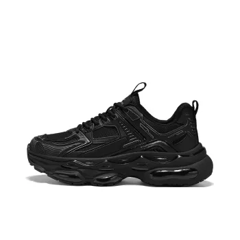 G.N.SHIJIA Breathable Lightweight Height Increasing Low Top Chunky Sneakers Men's Black