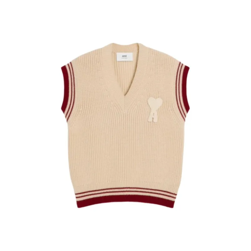 AMIPARIS Paris Ami De Coeur V Neck Knitted Vest-0