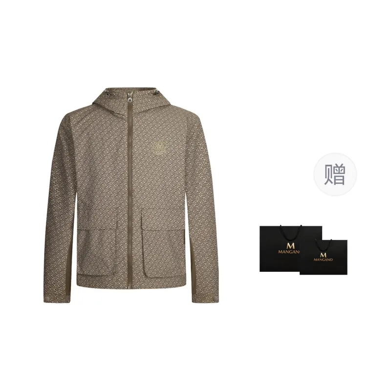 MANGANO Jacket Men's Khaki Includes Brand Shopping Bag-2