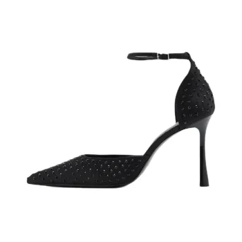 MANGO Slim Heel High Heels 9.4cm Women's Black
