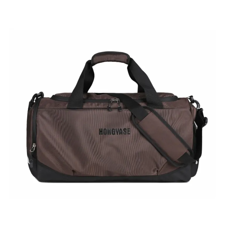 Yalu Nylon Travel Bag Unisex Black/Yellow/Coffee-8