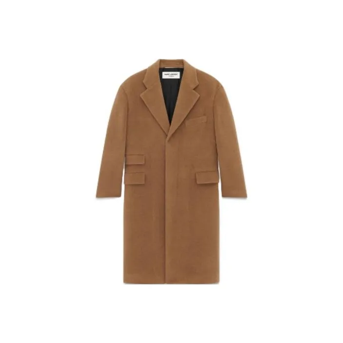 SAINT LAURENT Coats Coat Men's Brown-0