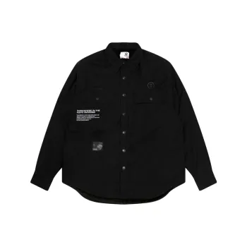 Aape Logo-appliqué Cotton Shirt Jacket
