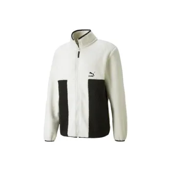 PUMA Velvet Jackets Men Ivory White