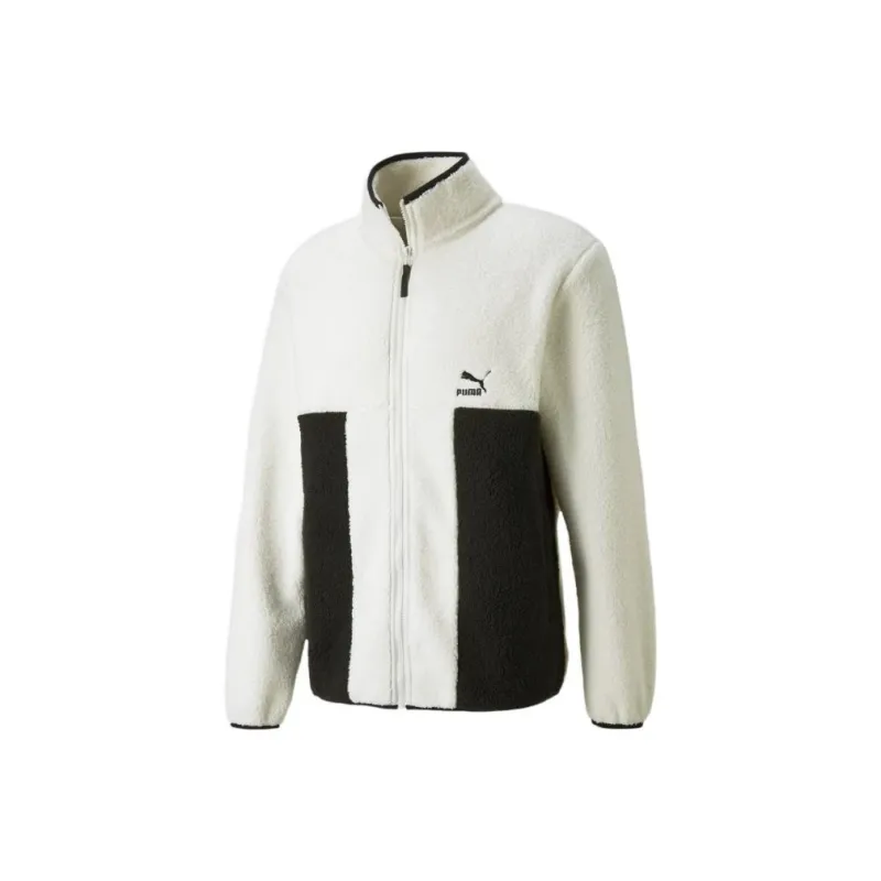 PUMA Velvet Jackets Men Ivory White-0