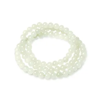 Asia Star Bracelets Pale Greenish White Jade Women's