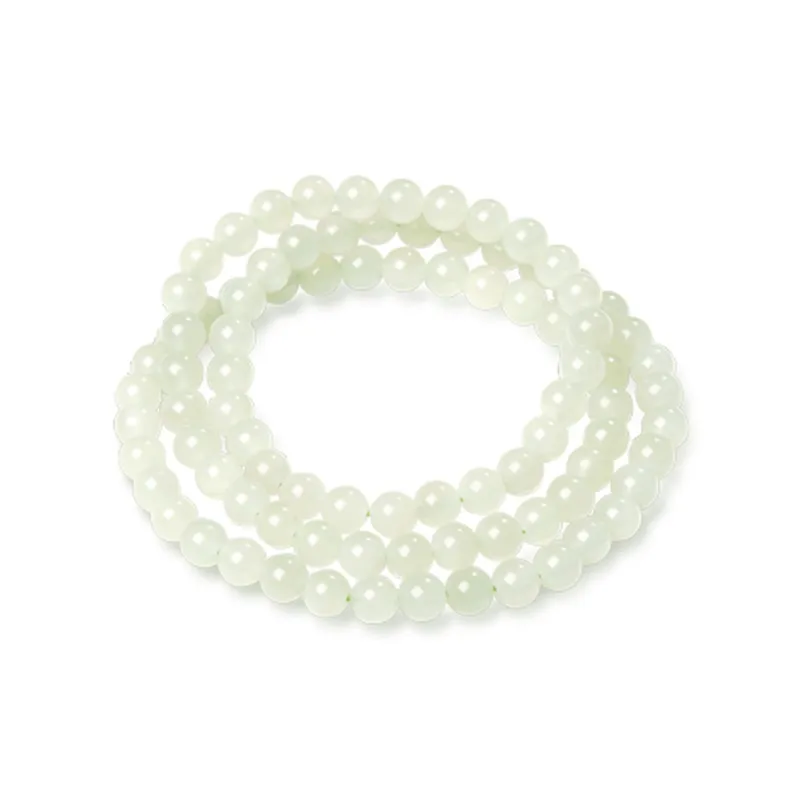 Asia Star Bracelets Pale Greenish White Jade Women's-0