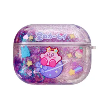 CHRROTA Compatibility With Apple AirPods 4 TPU Cartoon Kirby Sand Hard Shell Headphone Cases